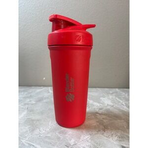 Blender Bottle Strada Red Stainless Steel Shaker Bottle 24 oz BPA Free